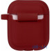Кейс TOTO Plain Cover With Stripe Style Case AirPods Wine Red		 — интернет магазин All-Ok. Фото 2