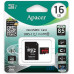 Карта пам'яті Apacer 16 GB microSDHC Class 10 UHS-I R85 + SD adapter AP16GMCSH10U5-R — інтернет магазин All-Ok. фото 2