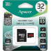 Карта пам'яті Apacer 32 GB microSDHC Class 10 UHS-I R85 + SD adapter AP32GMCSH10U5-R — інтернет магазин All-Ok. фото 1