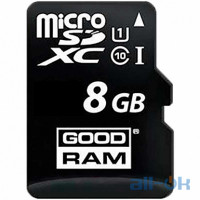 Карта пам'яті Goodram microSDHC class 10 UHS-1 SD adapter OTG Card reader 8Gb	