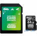 Карта пам'яті Goodram microSDHC/SDXC class 10 UHS-1 U3 SD adapter R95/W90MB/s 64Gb — інтернет магазин All-Ok. фото 2