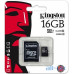 Карта пам'яті Kingston 16 GB microSDHC Class 10 UHS-I + SD Adapter SDC10G2/16GB — інтернет магазин All-Ok. фото 2