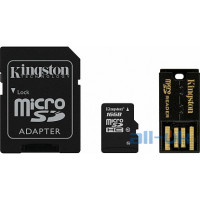 Карта пам'яті Kingston microSDHC/microSDXC Class 10 UHS-I SD adapter/USB reader 16Gb