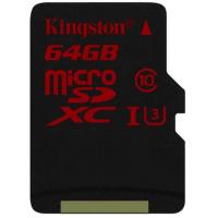 Карта пам'яті  Kingston 64 GB microSDXC class 10 UHS-I U3 SDCA3/64GBSP
