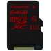 Карта пам'яті  Kingston 64 GB microSDXC class 10 UHS-I U3 SDCA3/64GBSP — інтернет магазин All-Ok. фото 1