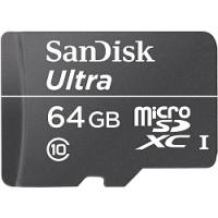 Карта пам'яті  SanDisk microSDXC class 10 UHS-I Ultra 64Gb