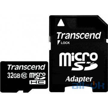 Карта пам'яті Transcend microSDXC/SDHC Class 10 SD adapter 32Gb