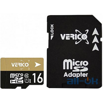 Карта пам'яті Verico microSDHC/SDXC Class 10 UHS-I SD adapter 16 Gb