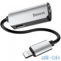 Кабель-перехідник Baseus L32 Lightning-3.5mm/Lightning Silver (CALL32-0S)