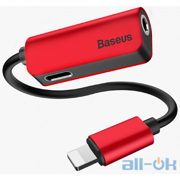 Кабель-перехідник Baseus L32 Apple Lightning to 3.5 mm Red (CALL32-09)