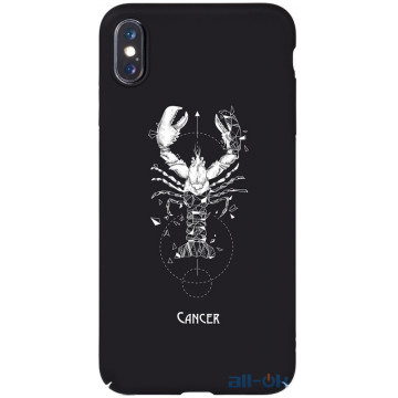 Чохол-накладка TOTO Full PC Print Case Apple iPhone XS Max #169_Cancer Black