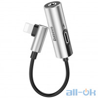 Кабель-перехідник Baseus L42 Apple Lightning to 3.5 mm Silver (CALL42-S1)
