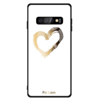 Чохол-накладка TOTO Glass Fashionable Case Samsung Galaxy S10 Heart on White