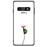 Чохол-накладка TOTO Glass Fashionable Case Samsung Galaxy S10 Peon on White