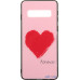 Чохол-накладка TOTO Glass Fashionable Case Samsung Galaxy S10 Red Heart on Pink — інтернет магазин All-Ok. фото 1