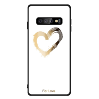 Чохол-накладка TOTO Glass Fashionable Case Samsung Galaxy S10 Plus Heart on White