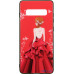 Чохол-накладка TOTO Glass Fashionable Case Samsung Galaxy S10 Plus Red Dress Girl — інтернет магазин All-Ok. фото 1