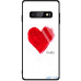 Чохол-накладка TOTO Glass Fashionable Case Samsung Galaxy S10 Plus Red Heart on White — інтернет магазин All-Ok. фото 1