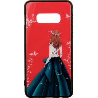 Чохол-накладка TOTO Glass Fashionable Case Samsung Galaxy S10e Green Dress Girl
