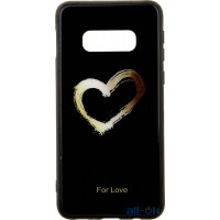 Чохол-накладка TOTO Glass Fashionable Case Samsung Galaxy S10e Heart on Black