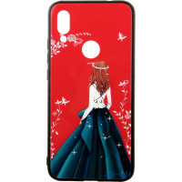 Чохол-накладка TOTO Glass Fashionable Case Xiaomi Redmi 7 Green Dress Girl