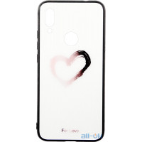 Чохол-накладка TOTO Glass Fashionable Case Xiaomi Redmi 7 Heart on White
