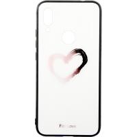 Чохол-накладка TOTO Glass Fashionable Case Xiaomi Redmi 7 Heart on White