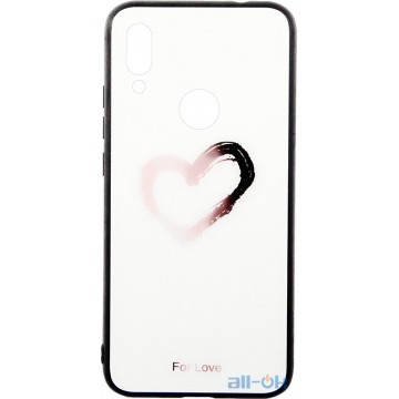 Чохол-накладка TOTO Glass Fashionable Case Xiaomi Redmi 7 Heart on White
