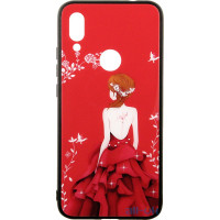 Чохол-накладка TOTO Glass Fashionable Case Xiaomi Redmi 7 Red Dress Girl