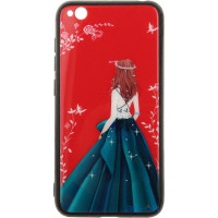 Чохол-накладка TOTO Glass Fashionable Case Xiaomi Redmi Go Green Dress Girl
