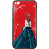 Чохол-накладка TOTO Glass Fashionable Case Xiaomi Redmi Go Green Dress Girl