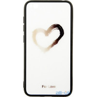 Чохол-накладка TOTO Glass Fashionable Case Xiaomi Redmi Go Heart on White