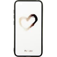 Чохол-накладка TOTO Glass Fashionable Case Xiaomi Redmi Go Heart on White