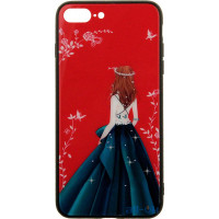 Чохол-накладка TOTO Glass Fashionable Case Apple iPhone 7 Plus/8 Plus Green Dress Girl