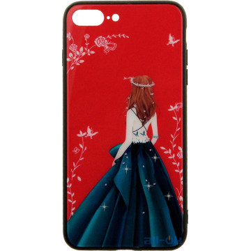 Чохол-накладка TOTO Glass Fashionable Case Apple iPhone 7 Plus/8 Plus Green Dress Girl