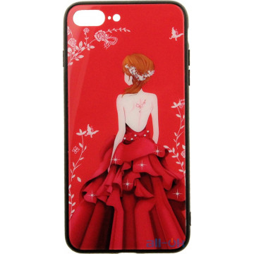 Чохол-накладка TOTO Glass Fashionable Case Apple iPhone 7 Plus/8 Plus Red Dress Girl