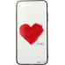 Чохол-накладка TOTO Glass Fashionable Case Apple iPhone 7 Plus/8 Plus Red Heart on White — інтернет магазин All-Ok. фото 1