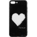 Чохол-накладка TOTO Glass Fashionable Case Apple iPhone 7 Plus/8 Plus White Heart on Black — інтернет магазин All-Ok. фото 1