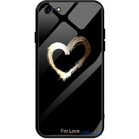 Чохол-накладка TOTO Glass Fashionable Case Apple iPhone 7/8 Heart on Black
