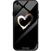 Чохол-накладка TOTO Glass Fashionable Case Apple iPhone 7/8 Heart on Black