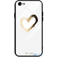 Чохол-накладка TOTO Glass Fashionable Case Apple iPhone 7/8 Heart on White