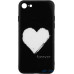 Чохол-накладка TOTO Glass Fashionable Case Apple iPhone 7/8 White Heart on Black — інтернет магазин All-Ok. фото 1
