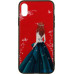 Чохол-накладка TOTO Glass Fashionable Case Apple iPhone X Green Dress Girl — інтернет магазин All-Ok. фото 1