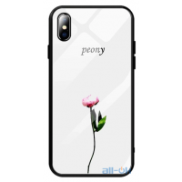 Чохол-накладка TOTO Glass Fashionable Case Apple iPhone X Peon on White