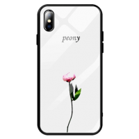 Чохол-накладка TOTO Glass Fashionable Case Apple iPhone X Peon on White