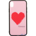 Чохол-накладка TOTO Glass Fashionable Case Apple iPhone XR Red Heart on Pink — інтернет магазин All-Ok. фото 1