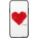 Чохол-накладка TOTO Glass Fashionable Case Apple iPhone XR Red Heart on White — інтернет магазин All-Ok. фото 1