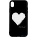Чохол-накладка TOTO Glass Fashionable Case Apple iPhone XR White Heart on Black — інтернет магазин All-Ok. фото 1