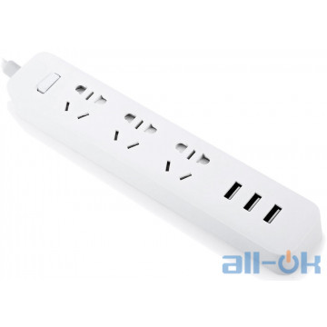 Мережевий фільтр-подовжувач Xiaomi Mi Power Strip with 3USB 1.8m White (XMCXB01QM)