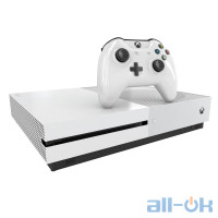 Стаціонарна ігрова приставка Microsoft Xbox One S 1TB White All-Digital Edition 